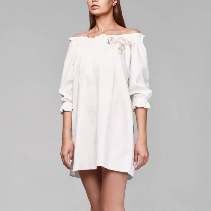 Cotton shoulder dress